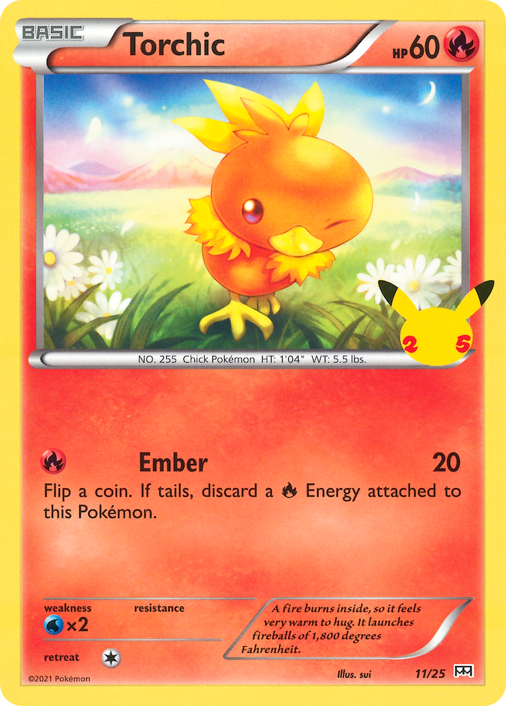 McDonald’s 25th Anniversary Non-Holo Torchic #11